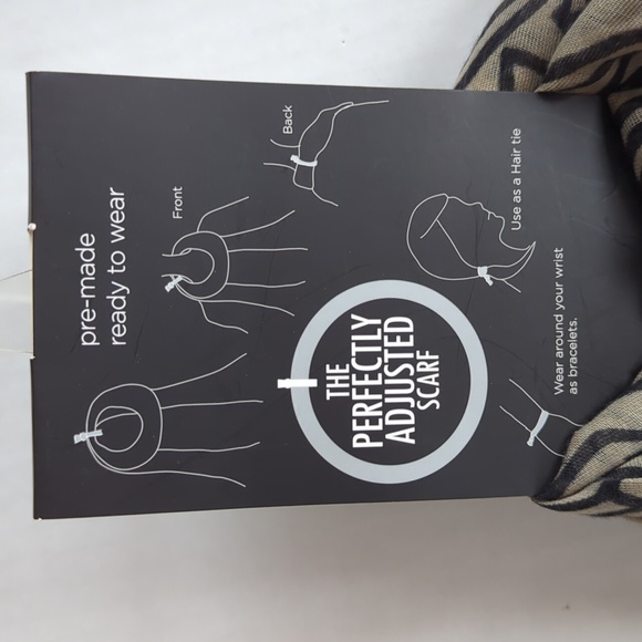 NEW The Perfectly Adjusted Scarf Tassel Pre-Made Ready to Wear Black - Picture 8 of 15